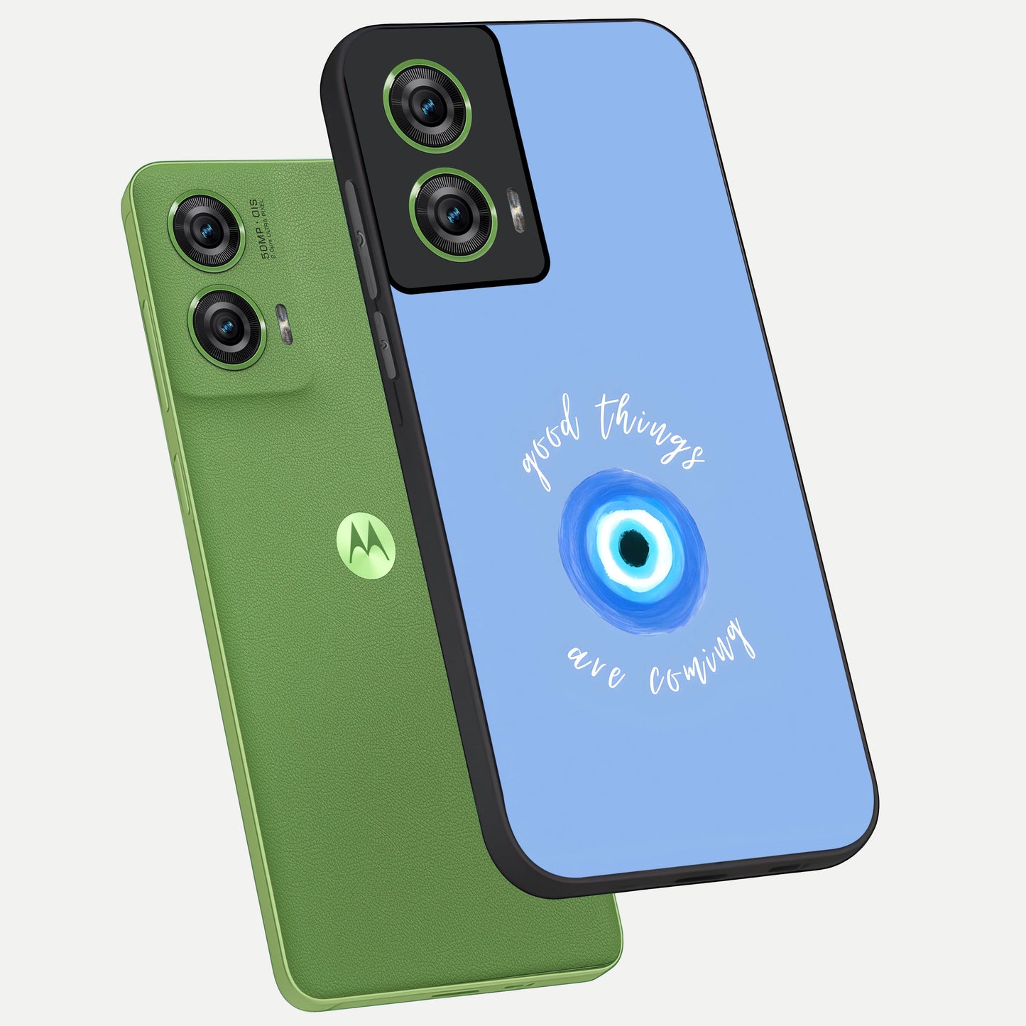  Bright Future Ahead phone case For Moto Edge 50 Fusion showing premium glass back cover with detailed artwork