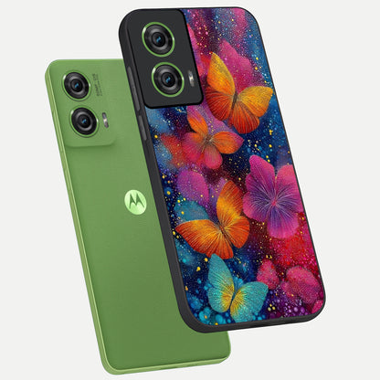  Butterfly Dream Mist phone case For Moto Edge 50 Fusion showing premium glass back cover with detailed artwork