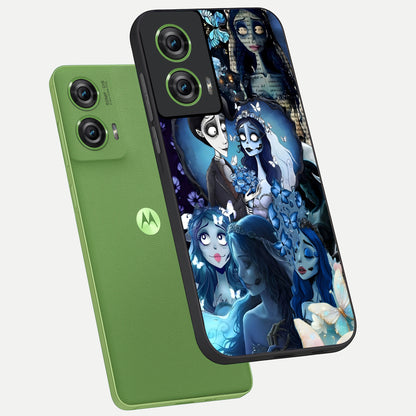  Butterfly Ghost Soul phone case For Moto Edge 50 Fusion showing premium glass back cover with detailed artwork