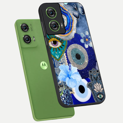  Celestial Blue Vision phone case For Moto Edge 50 Fusion showing premium glass back cover with detailed artwork