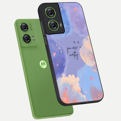  Celestial Cloud Magic phone case For Moto Edge 50 Fusion showing premium glass back cover with detailed artwork