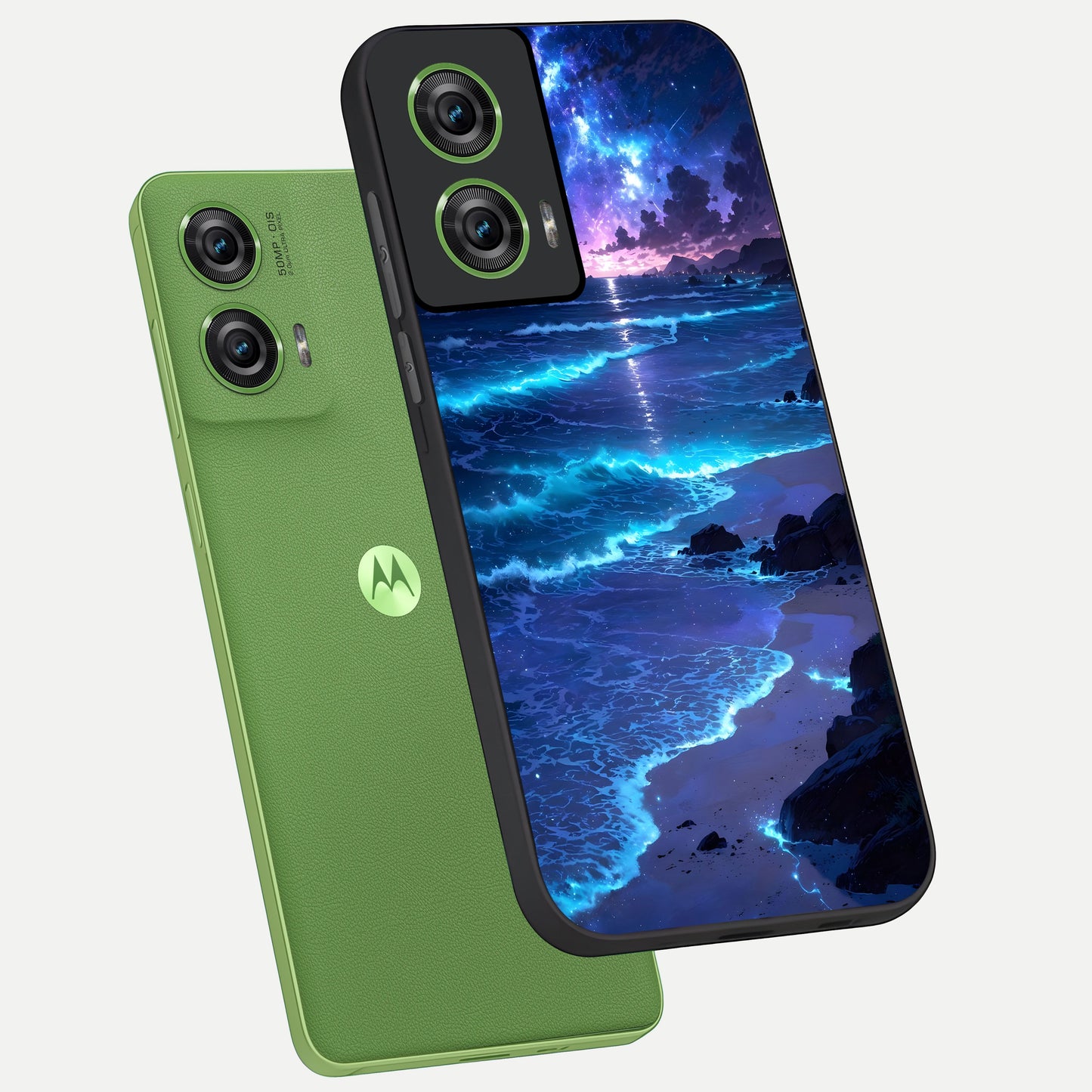  Classic Damn Look phone case For Moto Edge 50 Fusion showing premium glass back cover with detailed artwork