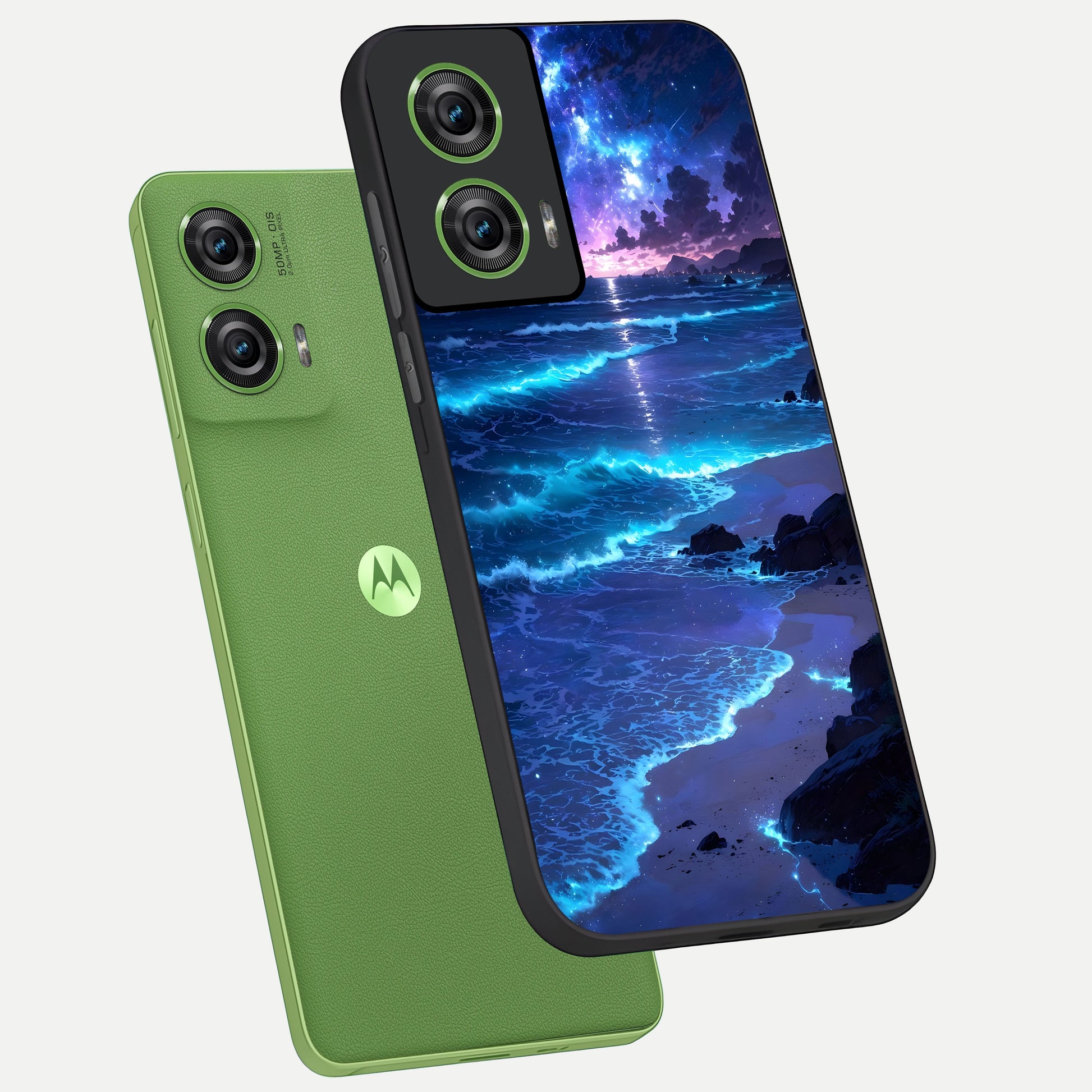  Classic Damn Look phone case For Moto Edge 50 Fusion showing premium glass back cover with detailed artwork