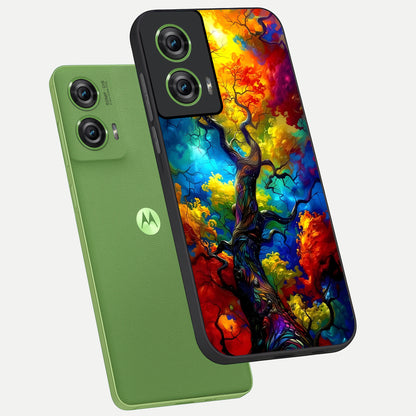  Colorful Soda Bottles phone case For Moto Edge 50 Fusion showing premium glass back cover with detailed artwork