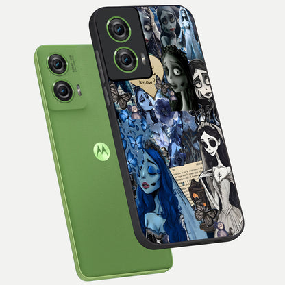  Corpse Bride Posters phone case For Moto Edge 50 Fusion showing premium glass back cover with detailed artwork