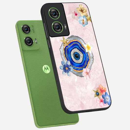  Divine Aura Bloom phone case For Moto Edge 50 Fusion showing premium glass back cover with detailed artwork