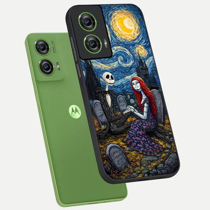  Eternal Night Love phone case For Moto Edge 50 Fusion showing premium glass back cover with detailed artwork