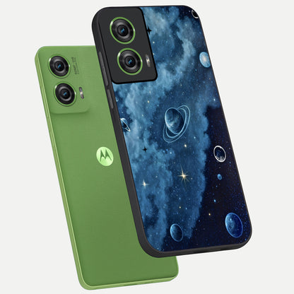  Galaxy Dream Space phone case For Moto Edge 50 Fusion showing premium glass back cover with detailed artwork