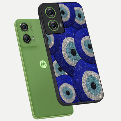  Galaxy Eye Flow phone case For Moto Edge 50 Fusion showing premium glass back cover with detailed artwork