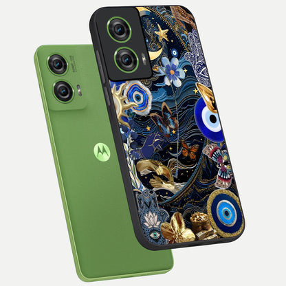  Golden Moon Magic phone case For Moto Edge 50 Fusion showing premium glass back cover with detailed artwork
