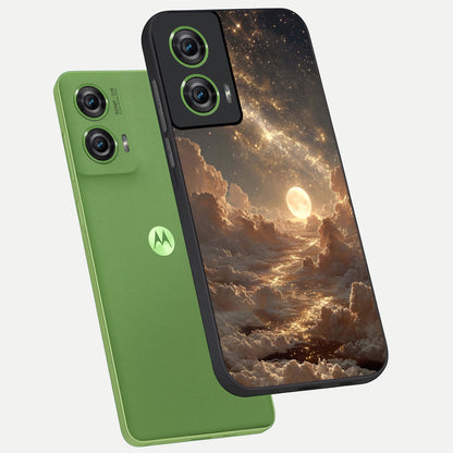  Golden Sky Dream phone case For Moto Edge 50 Fusion showing premium glass back cover with detailed artwork