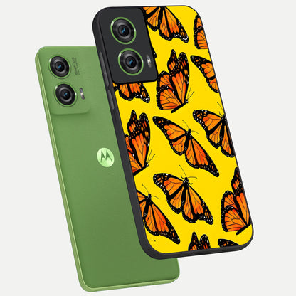  Golden Wing Flight phone case For Moto Edge 50 Fusion showing premium glass back cover with detailed artwork