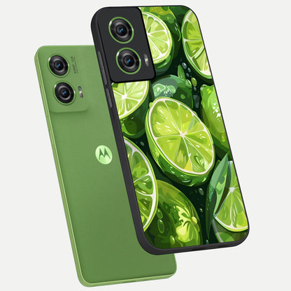  Green Kawasaki phone case For Moto Edge 50 Fusion showing premium glass back cover with detailed artwork