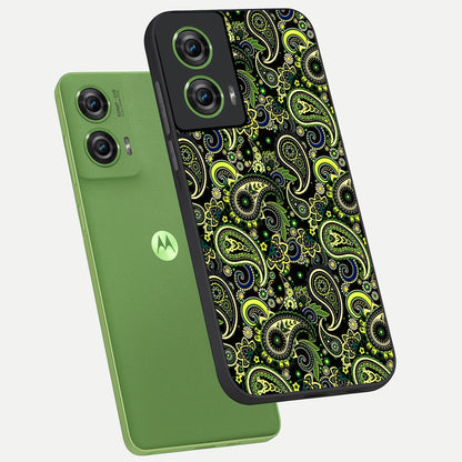  Green Lemon phone case For Moto Edge 50 Fusion showing premium glass back cover with detailed artwork