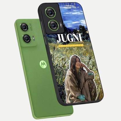  Jugni Soul Vibes phone case For Moto Edge 50 Fusion showing premium glass back cover with detailed artwork