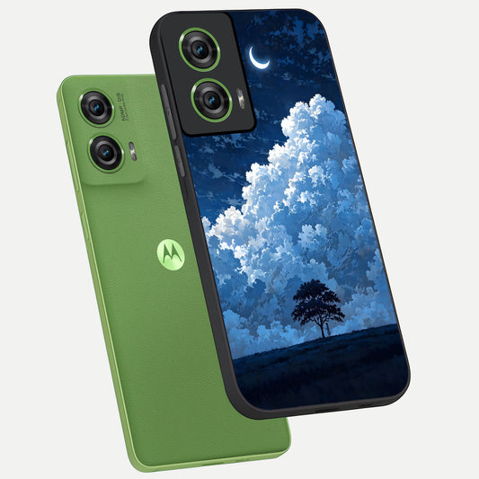  Midnight Sky Serenity phone case For Moto Edge 50 Fusion showing premium glass back cover with detailed artwork