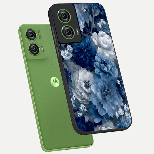  Royal Bloom Garden phone case For Moto Edge 50 Fusion showing premium glass back cover with detailed artwork
