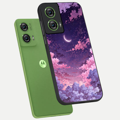  Sky Drift Clouds phone case For Moto Edge 50 Fusion showing premium glass back cover with detailed artwork