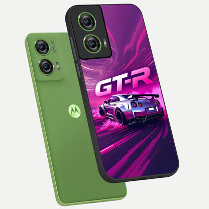  Speed Drift Legend phone case For Moto Edge 50 Fusion showing premium glass back cover with detailed artwork