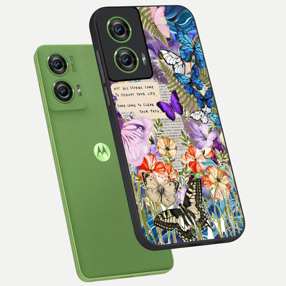  Storm Path Bloom phone case For Moto Edge 50 Fusion showing premium glass back cover with detailed artwork