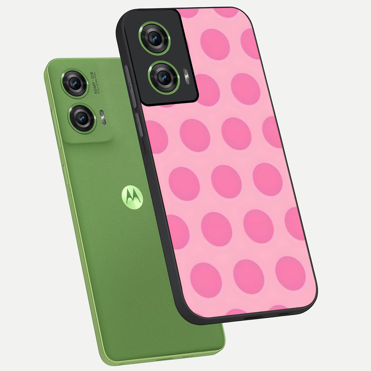 Sweet Dot Dreams phone case For Moto Edge 50 Fusion showing premium glass back cover with detailed artwork