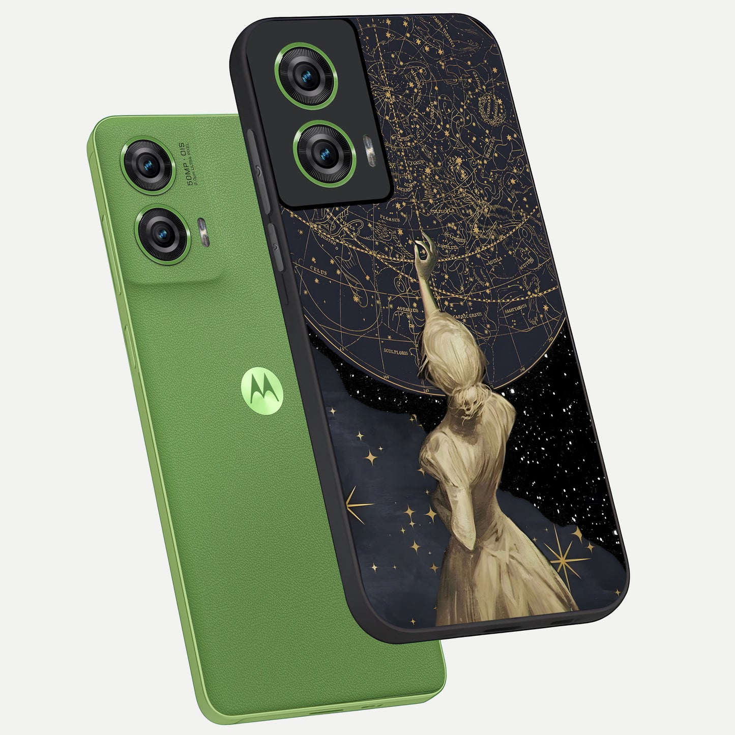  Taylor Swift Girl phone case For Moto Edge 50 Fusion showing premium glass back cover with detailed artwork