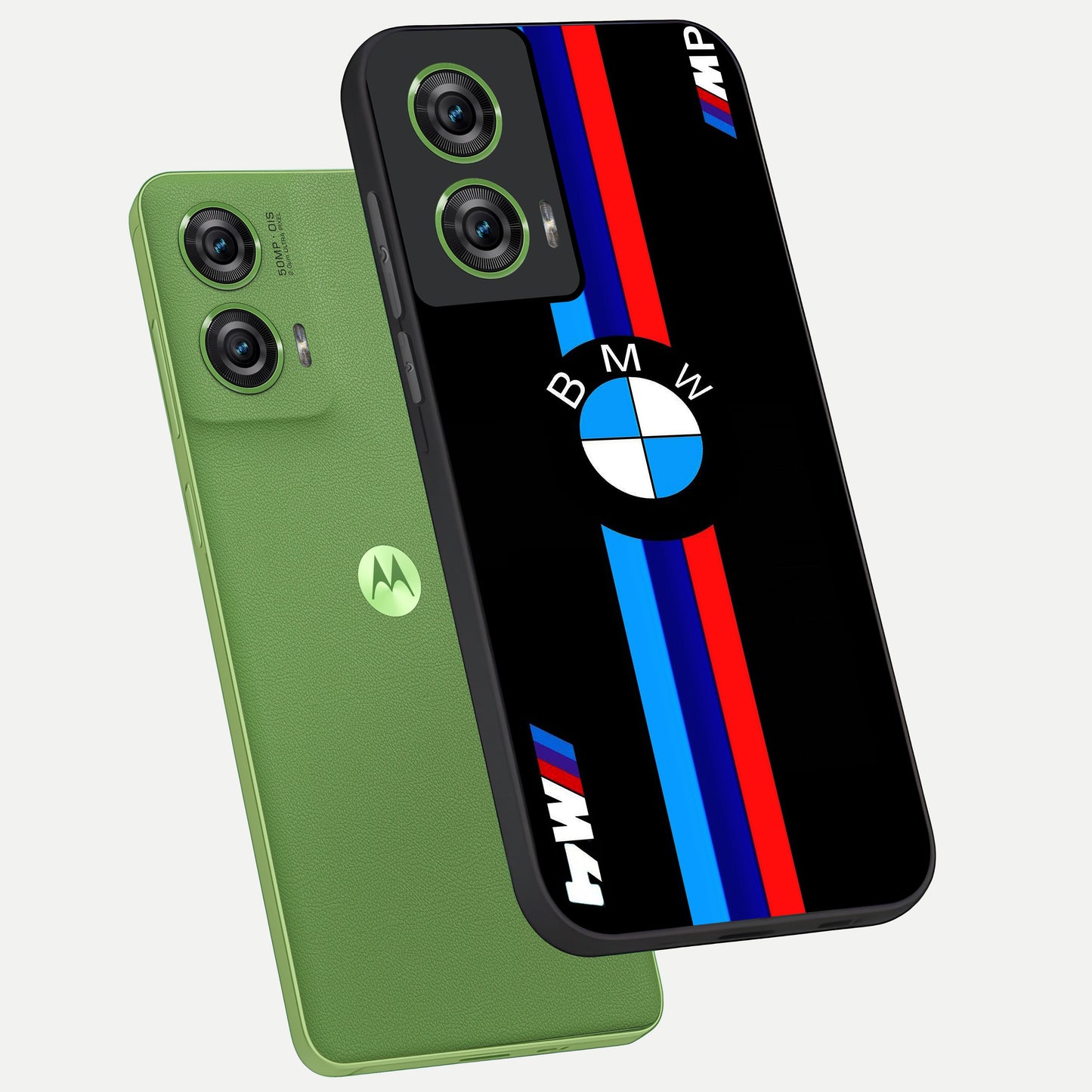  Turbo BMW Beast phone case For Moto Edge 50 Fusion showing premium glass back cover with detailed artwork