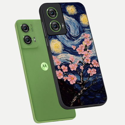  Van Gogh Scenery phone case For Moto Edge 50 Fusion showing premium glass back cover with detailed artwork