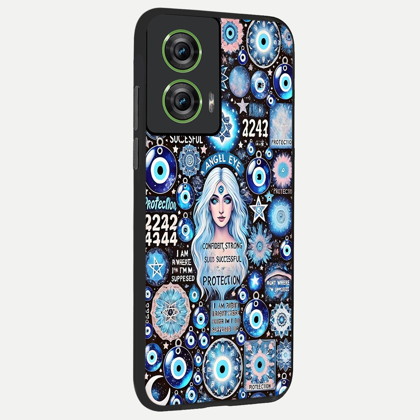  Angel Aura Shield back cover For Moto Edge 50 Fusion slim fit glass case with vibrant aesthetic design