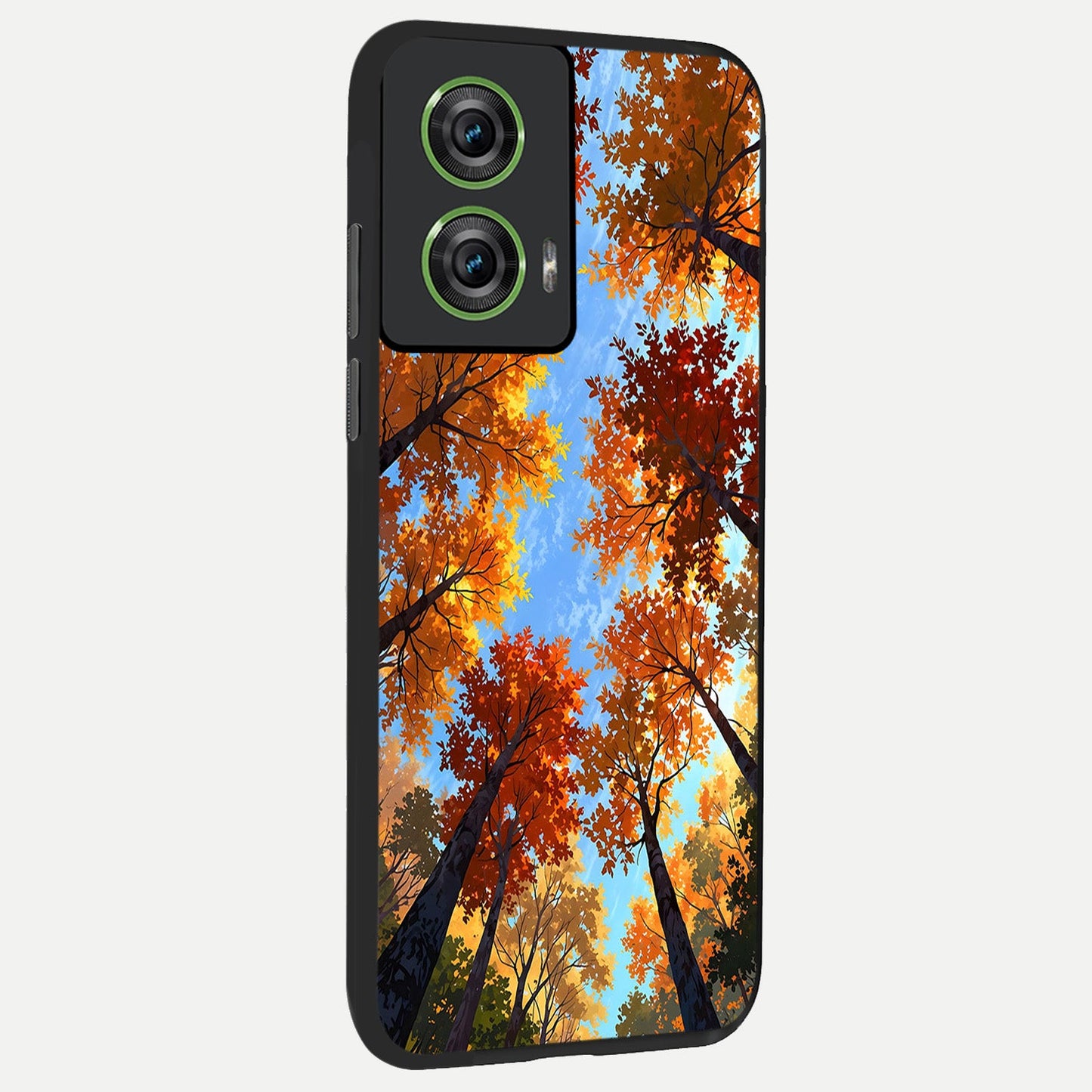  Autumn Sky Rise back cover For Moto Edge 50 Fusion slim fit glass case with vibrant aesthetic design