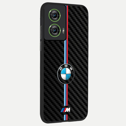  BMW Pattern back cover For Moto Edge 50 Fusion slim fit glass case with vibrant aesthetic design