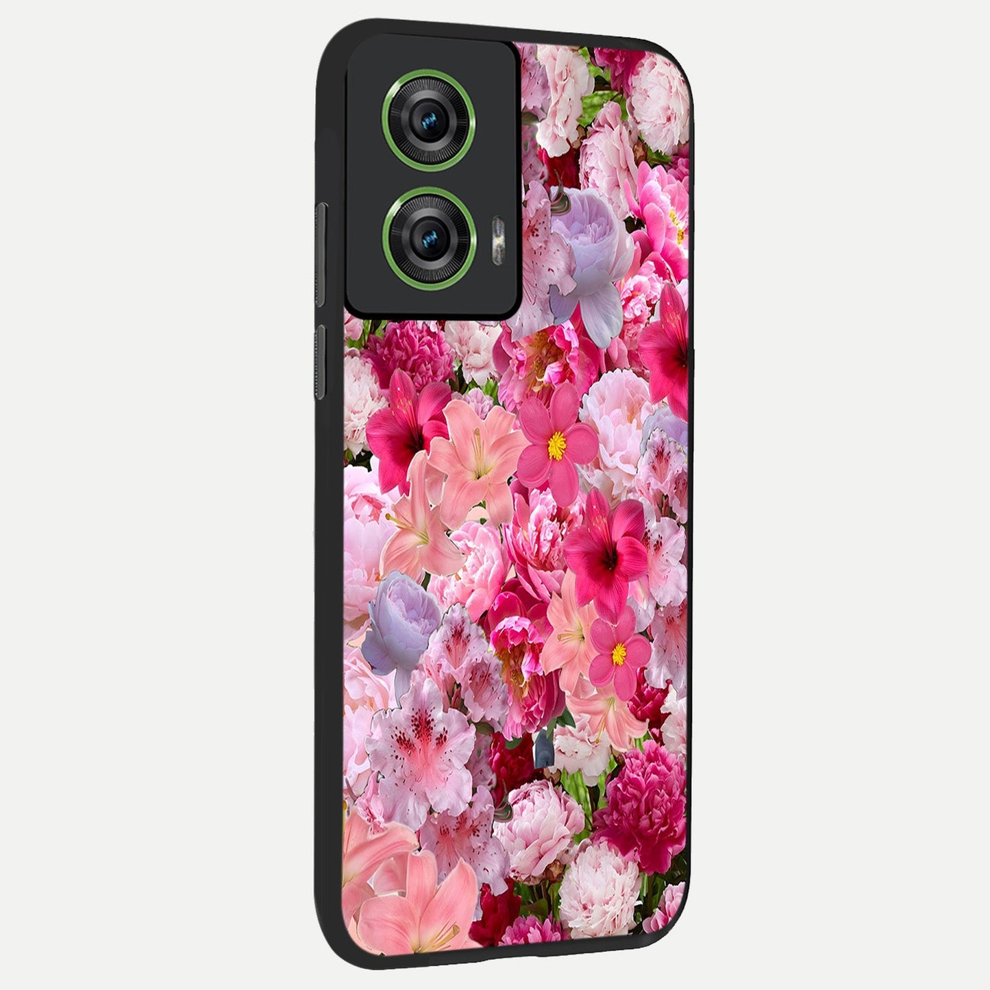  Bloom Crush Fantasy back cover For Moto Edge 50 Fusion slim fit glass case with vibrant aesthetic design
