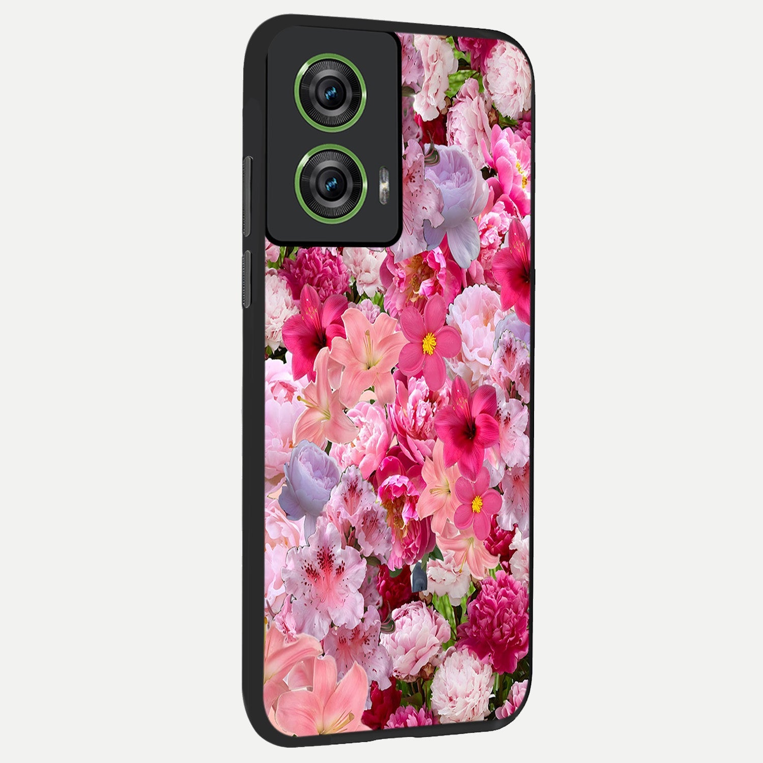  Bloom Crush Fantasy back cover For Moto Edge 50 Fusion slim fit glass case with vibrant aesthetic design