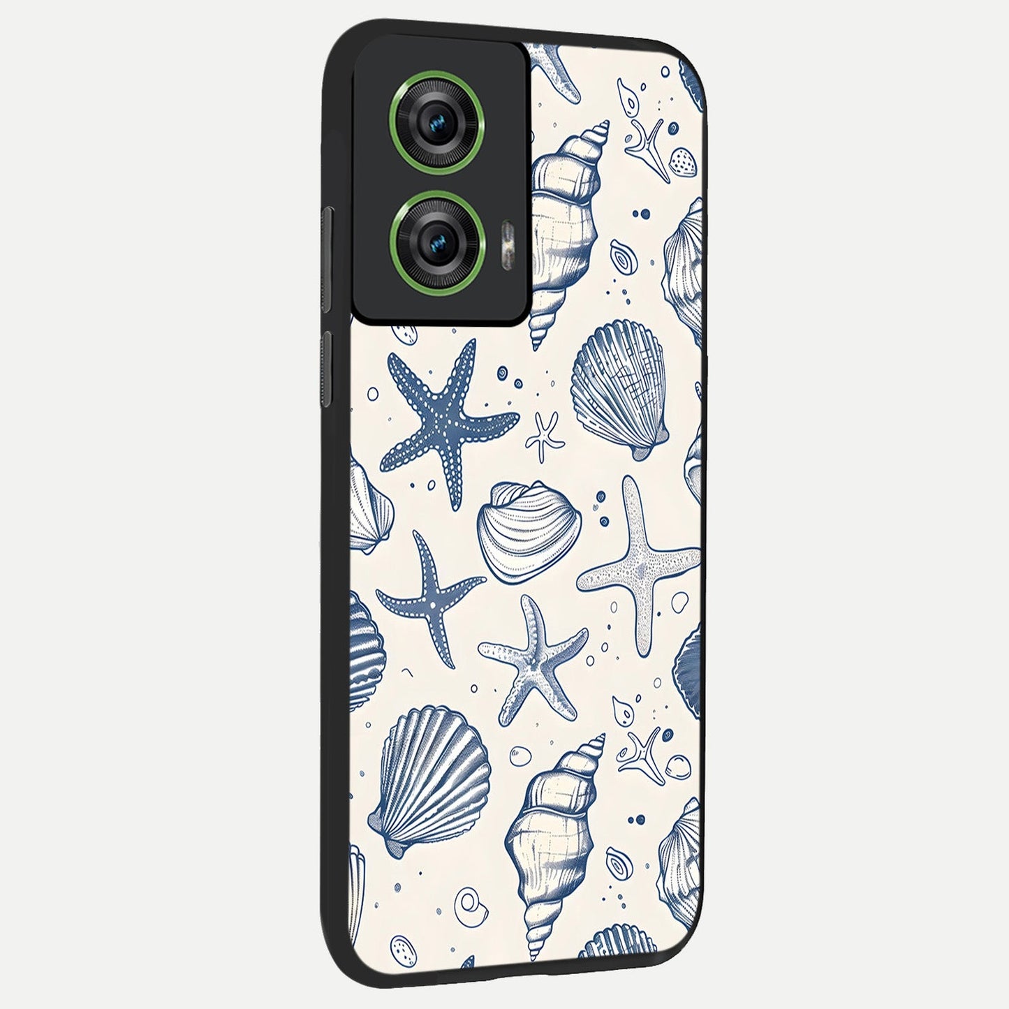 Blue Ocean Outline back cover For Moto Edge 50 Fusion slim fit glass case with vibrant aesthetic design