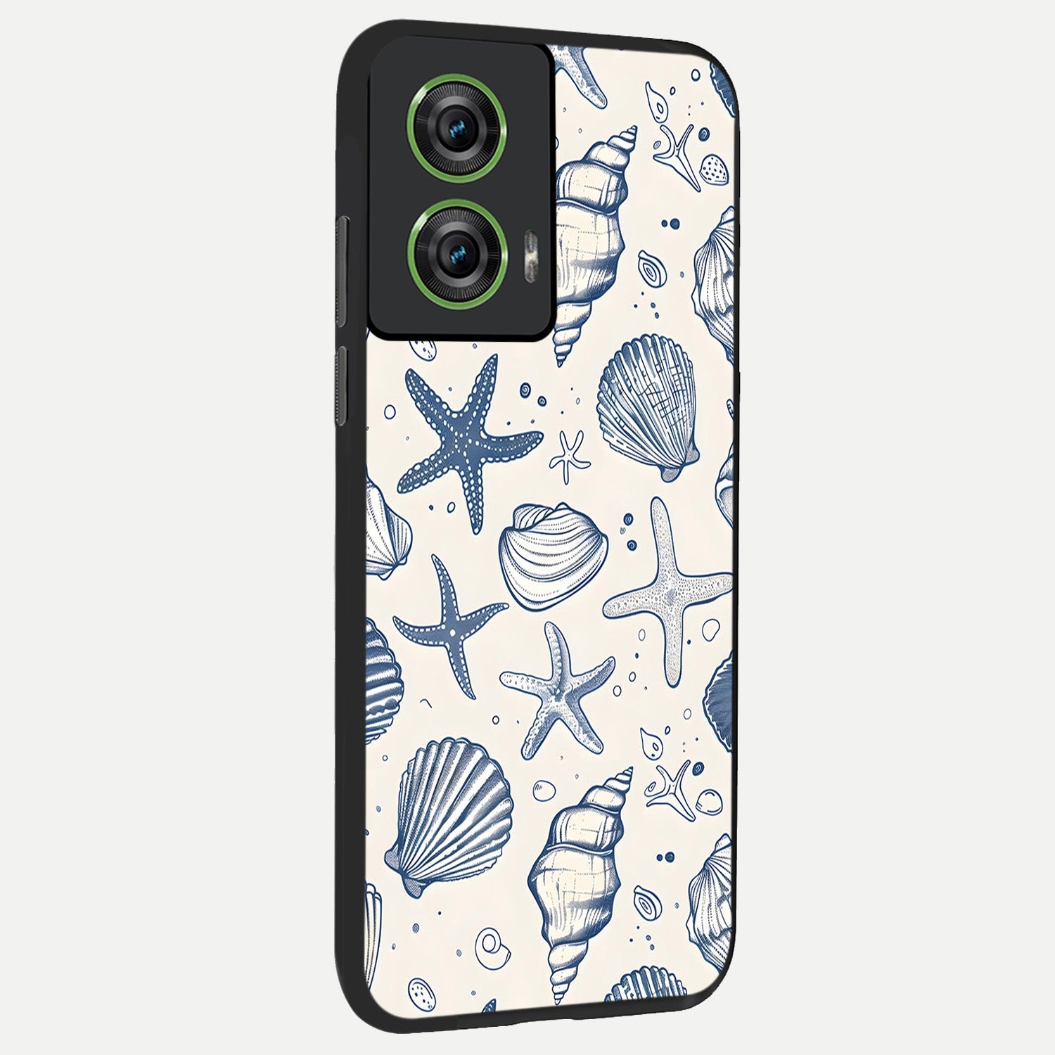  Blue Ocean Outline back cover For Moto Edge 50 Fusion slim fit glass case with vibrant aesthetic design