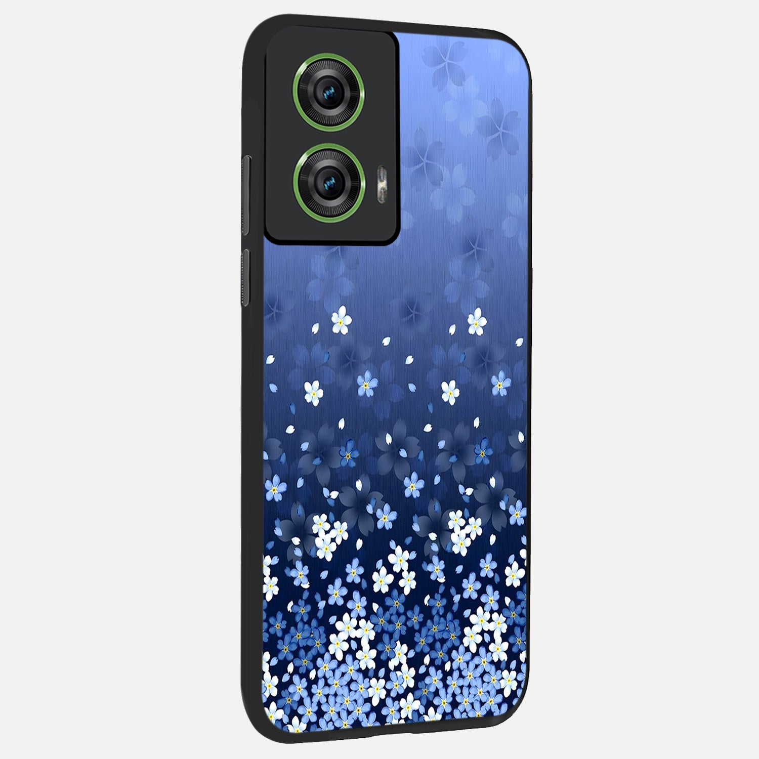  Blue Starry back cover For Moto Edge 50 Fusion slim fit glass case with vibrant aesthetic design