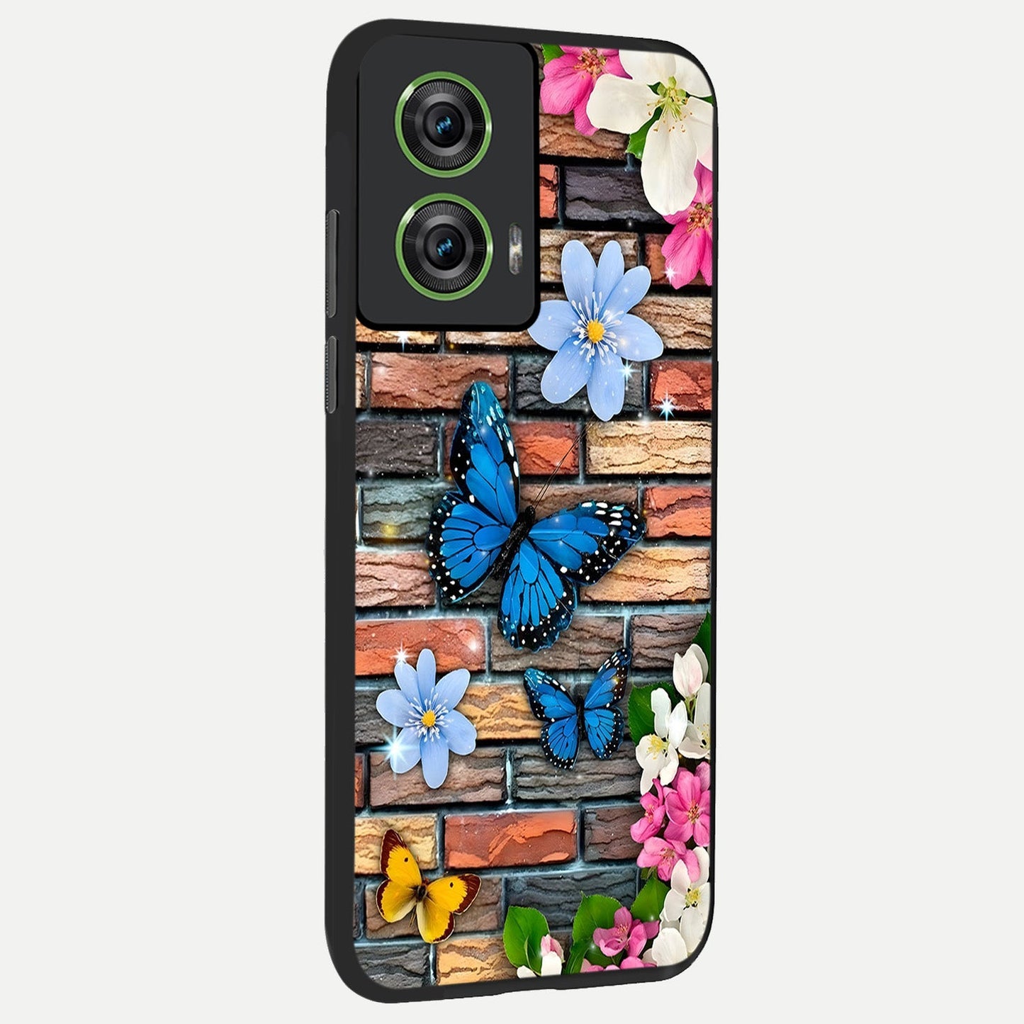  Brick Bloom Flight back cover For Moto Edge 50 Fusion slim fit glass case with vibrant aesthetic design