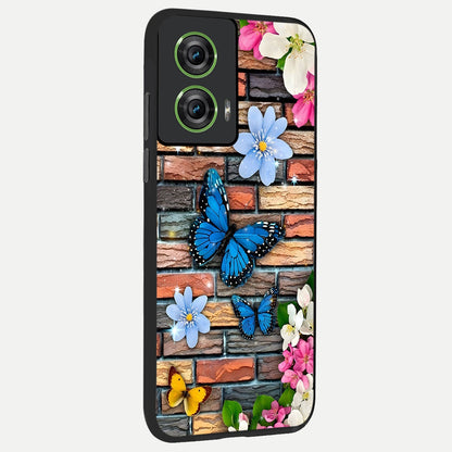  Brick Bloom Flight back cover For Moto Edge 50 Fusion slim fit glass case with vibrant aesthetic design