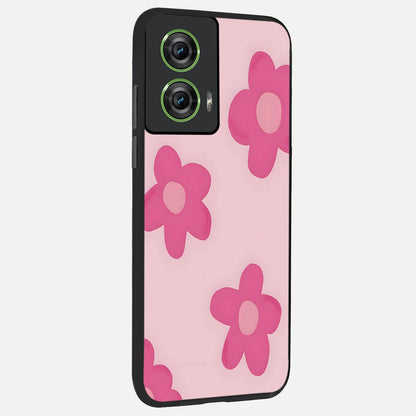  Candy Bloom Dreams back cover For Moto Edge 50 Fusion slim fit glass case with vibrant aesthetic design