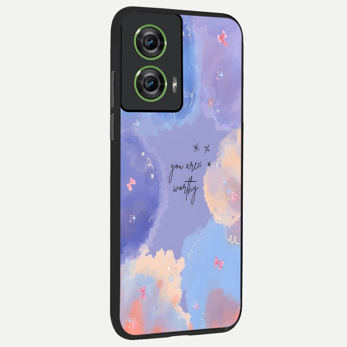  Celestial Cloud Magic back cover For Moto Edge 50 Fusion slim fit glass case with vibrant aesthetic design