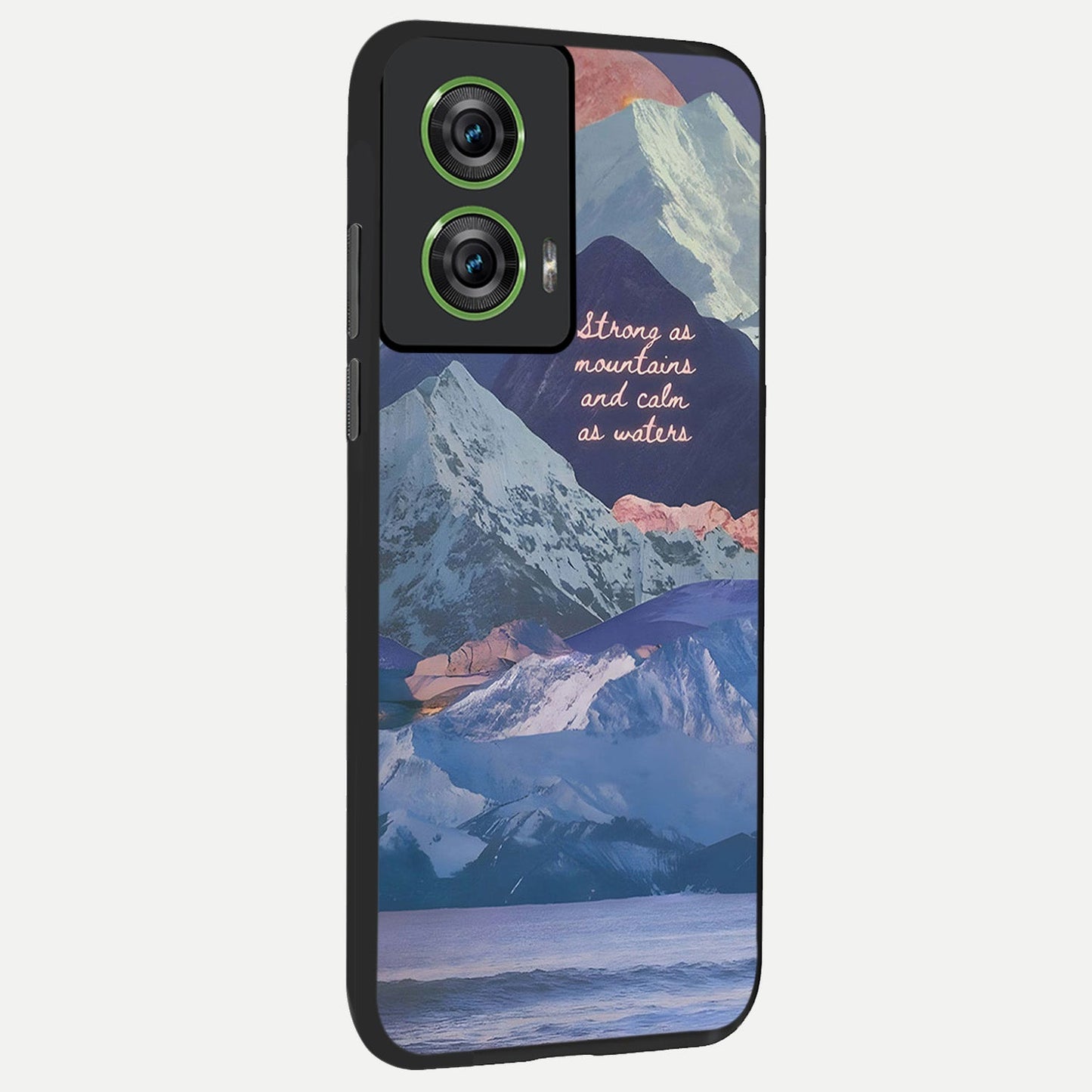  Celestial Mountain Calm back cover For Moto Edge 50 Fusion slim fit glass case with vibrant aesthetic design