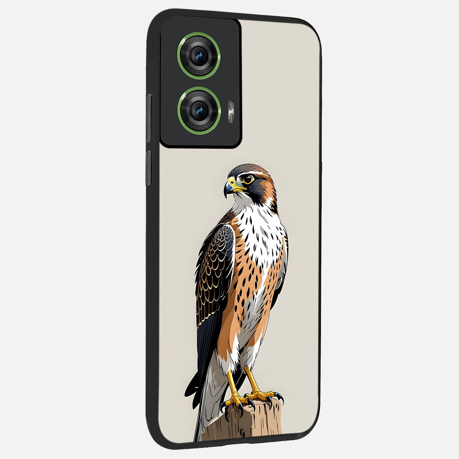  Clever Eagle back cover For Moto Edge 50 Fusion slim fit glass case with vibrant aesthetic design