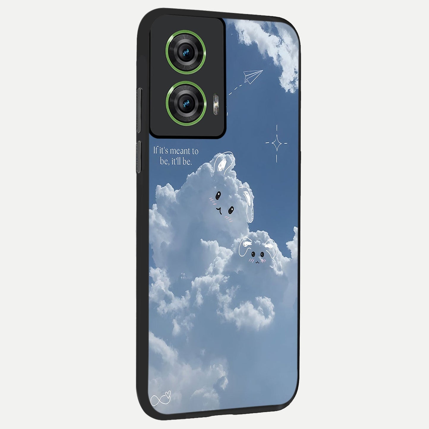  Cloud Bunny Dreams back cover For Moto Edge 50 Fusion slim fit glass case with vibrant aesthetic design