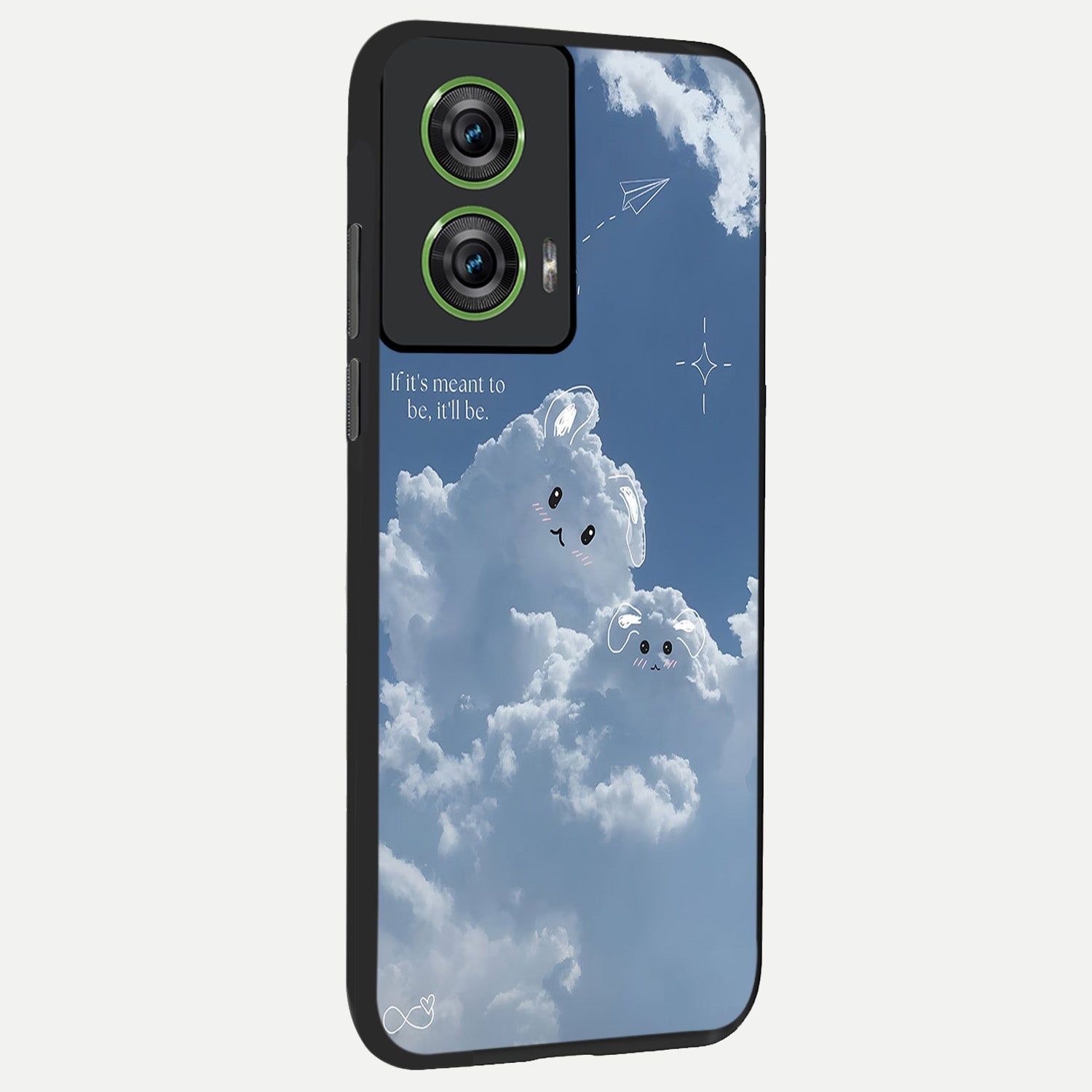  Cloud Bunny Dreams back cover For Moto Edge 50 Fusion slim fit glass case with vibrant aesthetic design