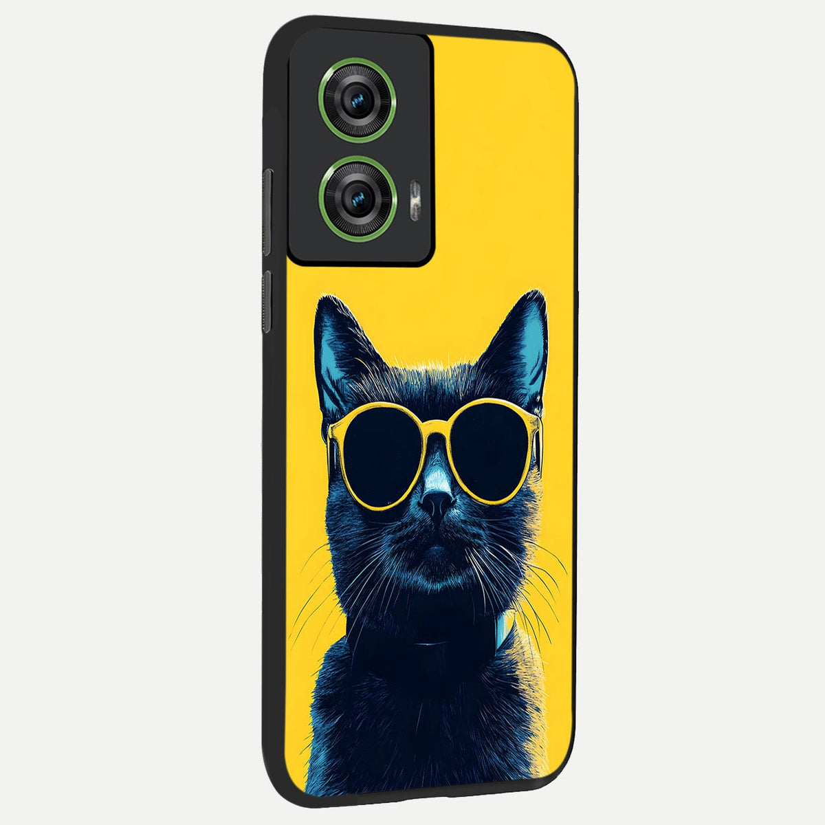  Cool Cat Vibes back cover For Moto Edge 50 Fusion slim fit glass case with vibrant aesthetic design