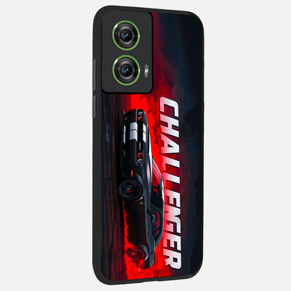  Crimson Challenger Fury back cover For Moto Edge 50 Fusion slim fit glass case with vibrant aesthetic design