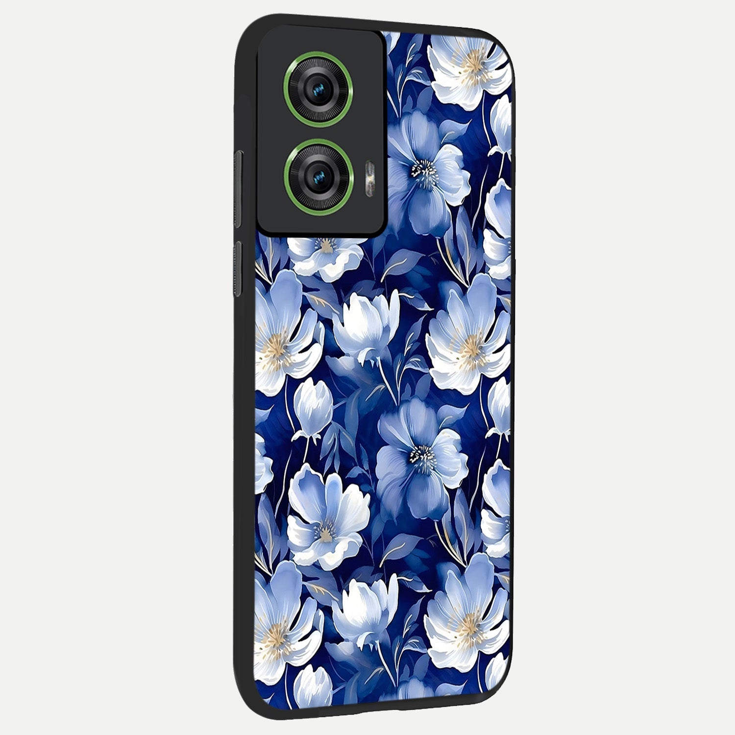  Cute Floral Patterns back cover For Moto Edge 50 Fusion slim fit glass case with vibrant aesthetic design