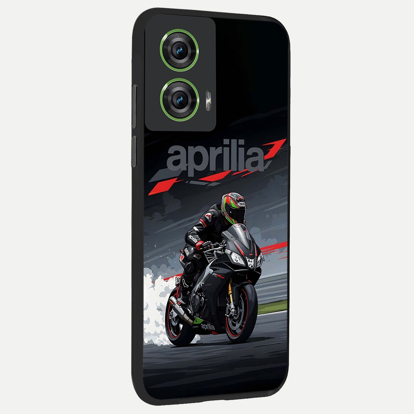  Dark Aprilla back cover For Moto Edge 50 Fusion slim fit glass case with vibrant aesthetic design