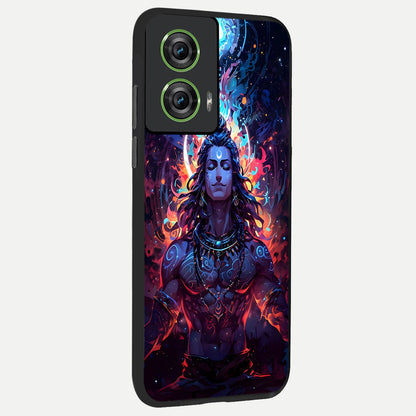  Divine Fire Shiv back cover For Moto Edge 50 Fusion slim fit glass case with vibrant aesthetic design