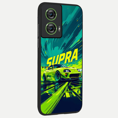  Electric Supra Thunder back cover For Moto Edge 50 Fusion slim fit glass case with vibrant aesthetic design